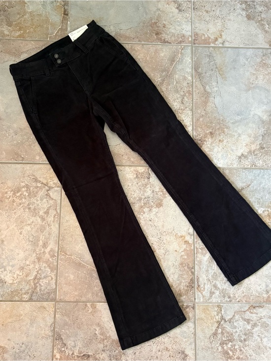 American Eagle Outfitters Pants - American Eagle Black Corduroy Flare Pants High Rise Size 6 Stretch Retro NWT